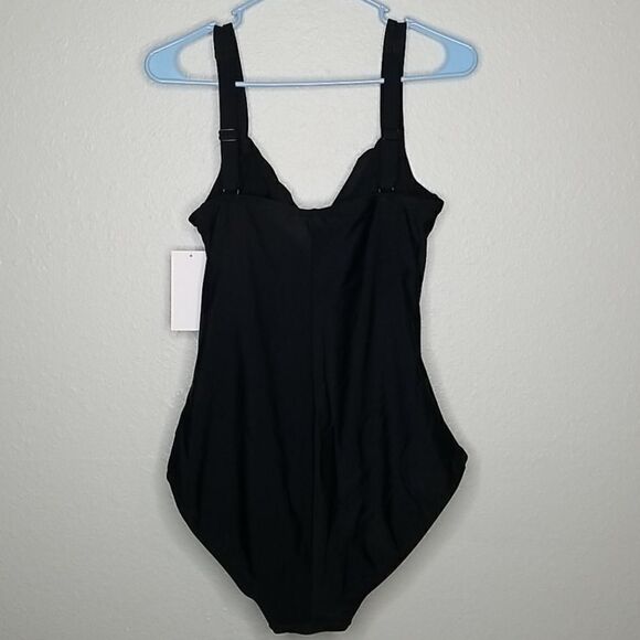 Swimsuits For All Black Twist Front One Piece 16 - Picture 6 of 11